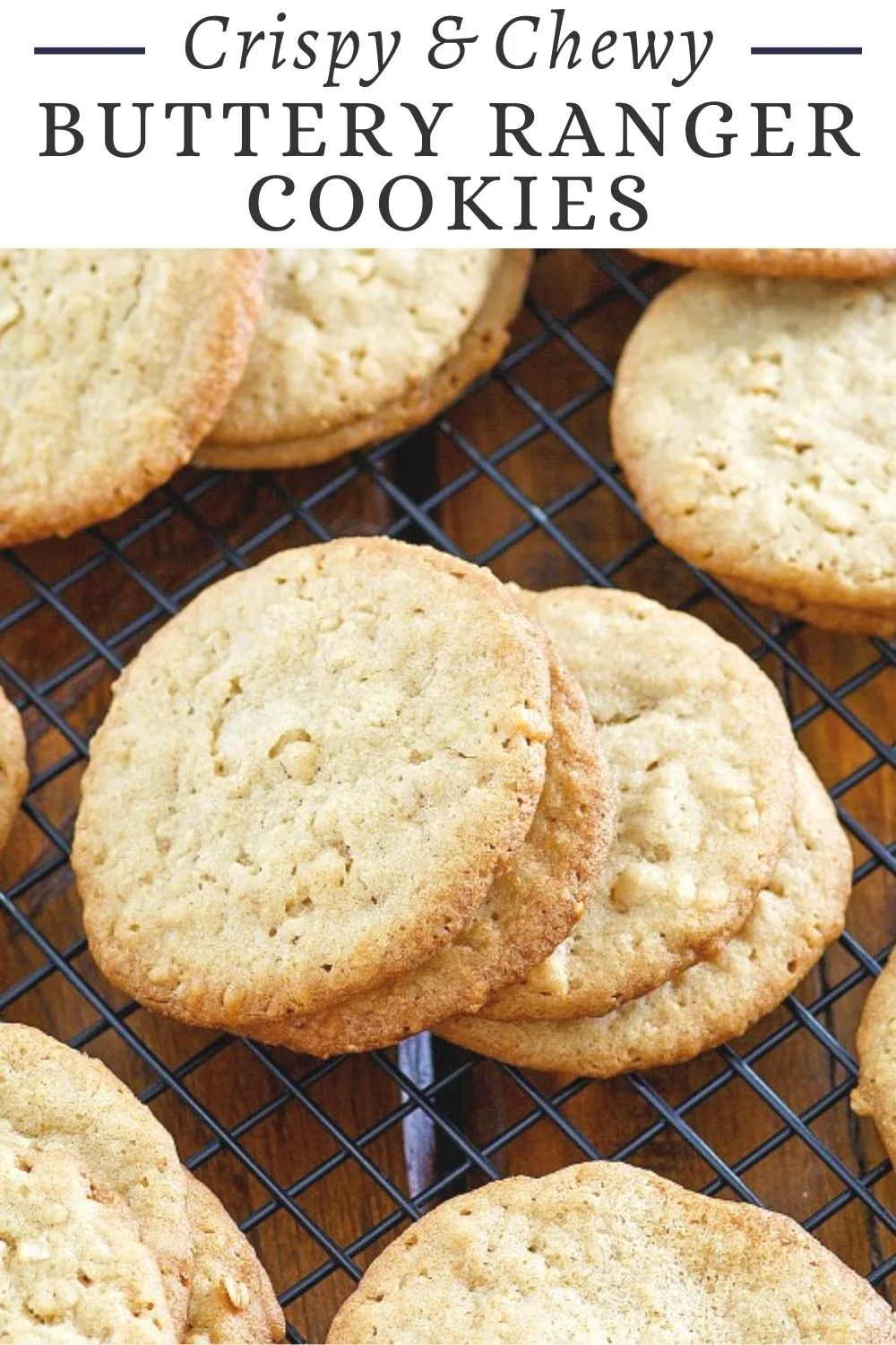 This vintage ranger cookies recipe came straight from an old country church cookbook, so you know they are good! The combination of crisp rice cereal, oatmeal, coconut and buttery cookie dough makes for the perfect mix of crispy and chewy. You are going to want to keep your cookie jar filled with your new favorite cookie.