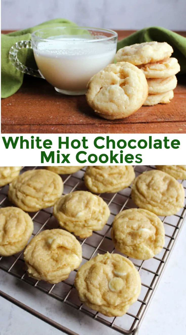 White hot chocolate mix cookies pin