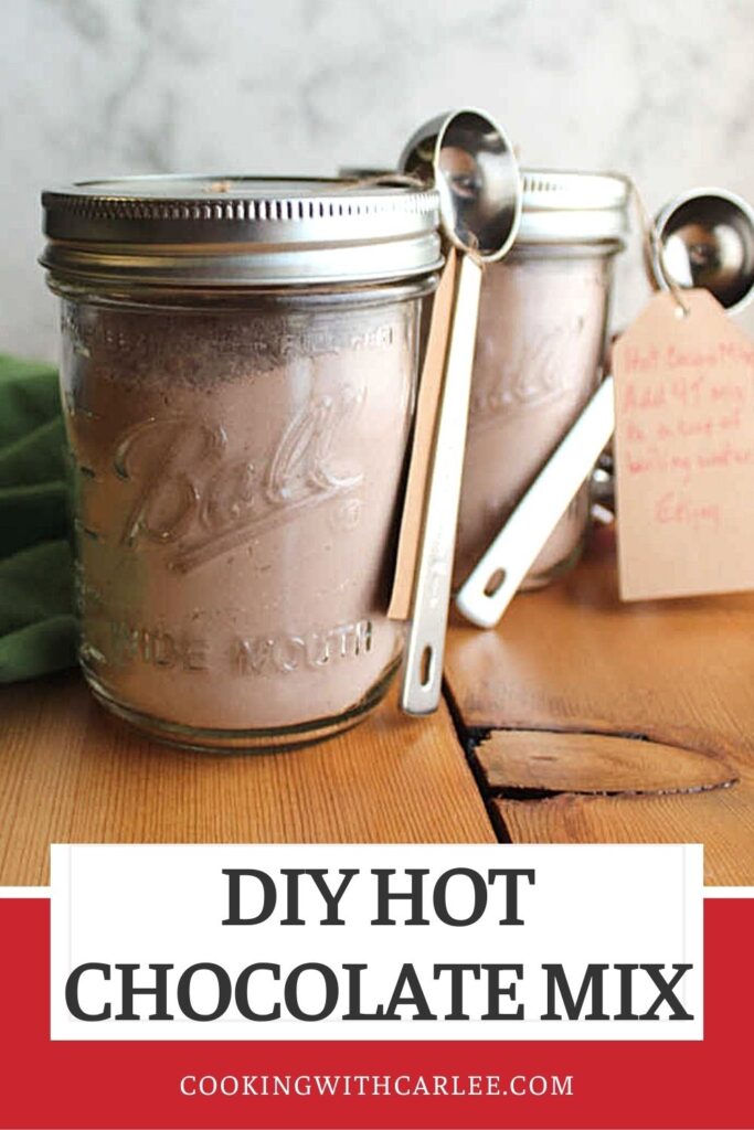 Hot chocolate mix is easy to make at home, just get out your food processor and a few simple ingredients. Then you can store it in a jar so you are ready when you need a hot delicious chocolaty drink!