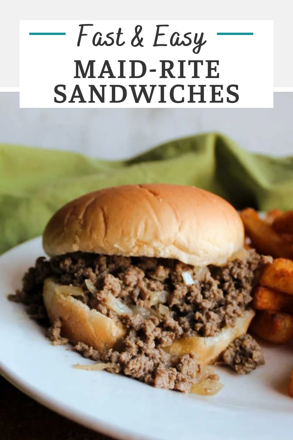 Maid-rites, tavern burgers or loose meat sandwiches, are a super quick and easy dinner that your family is sure to love! This easy maid rite recipe is a staple around here and for good reason!