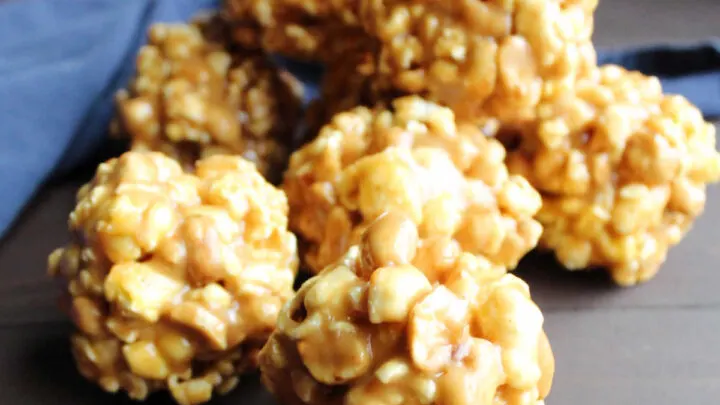 pile of peanut butter popcorn balls