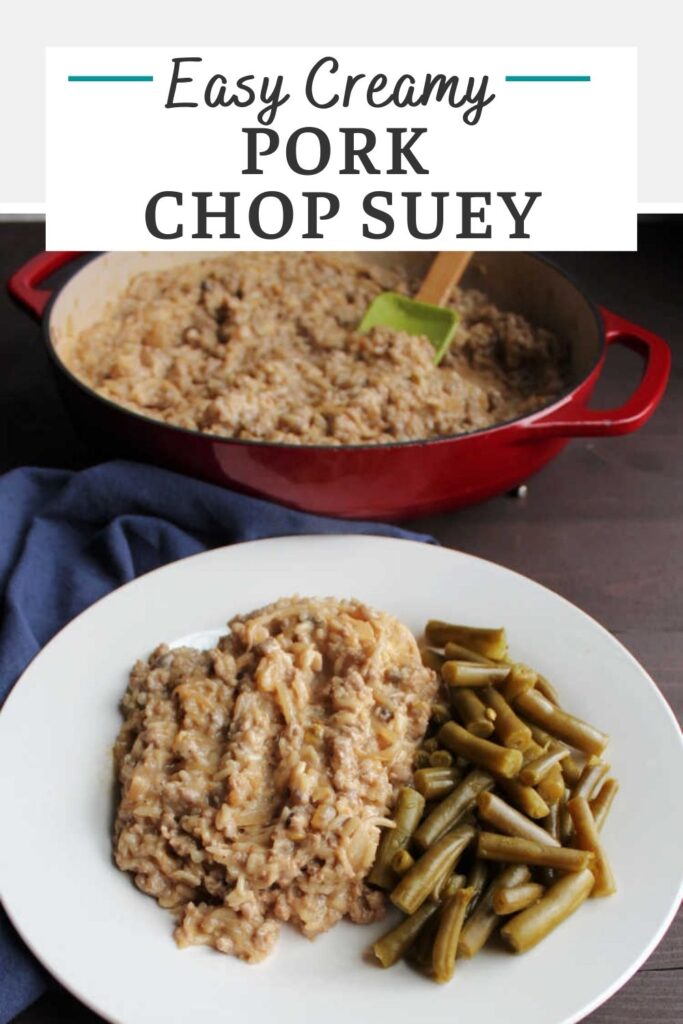 This one pot dinner is creamy and delicious. It is quick and easy too. It's a great way to turn ground pork into a fabulous weeknight meal.