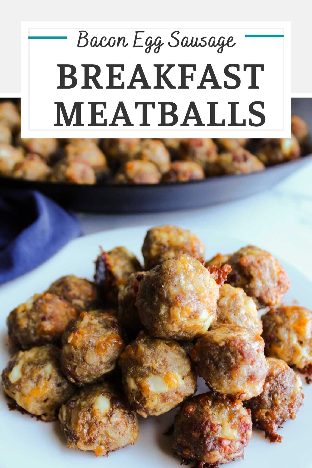 These meatballs have all of your breakfast favorites packed into a tiny bite sized meatballs. That's right, there is sausage, bacon, eggs and cheese all inside. They are a tasty and fun way to change up your brunch menu.