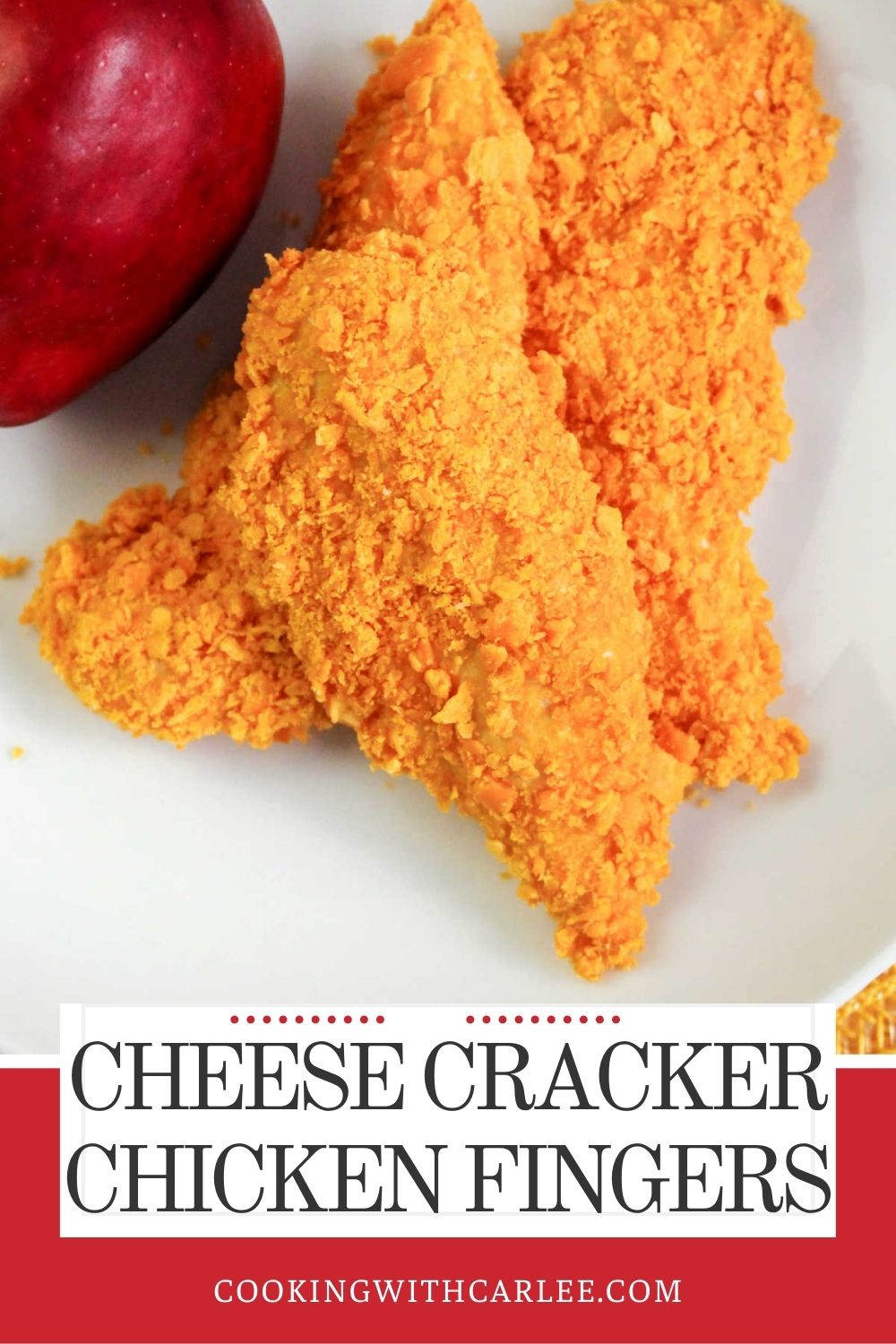 Cheese cracker chicken tenders will take your homemade chicken finger game to the next level. They are crunchy, cheesy and super simple to make.