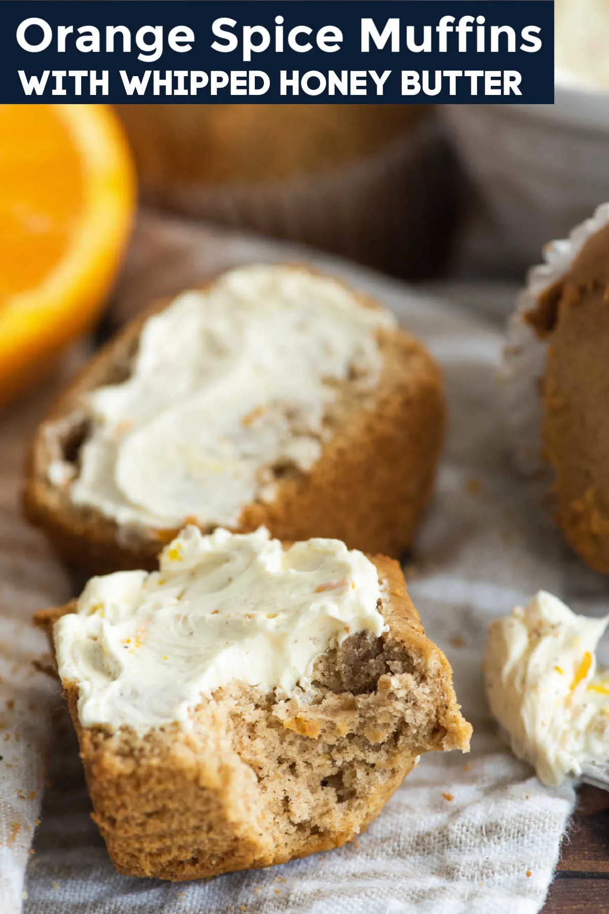 Tender orange spice muffins go perfectly with a bit of whipped honey butter. The hints of cinnamon and ginger bring big flavor to your breakfast table.