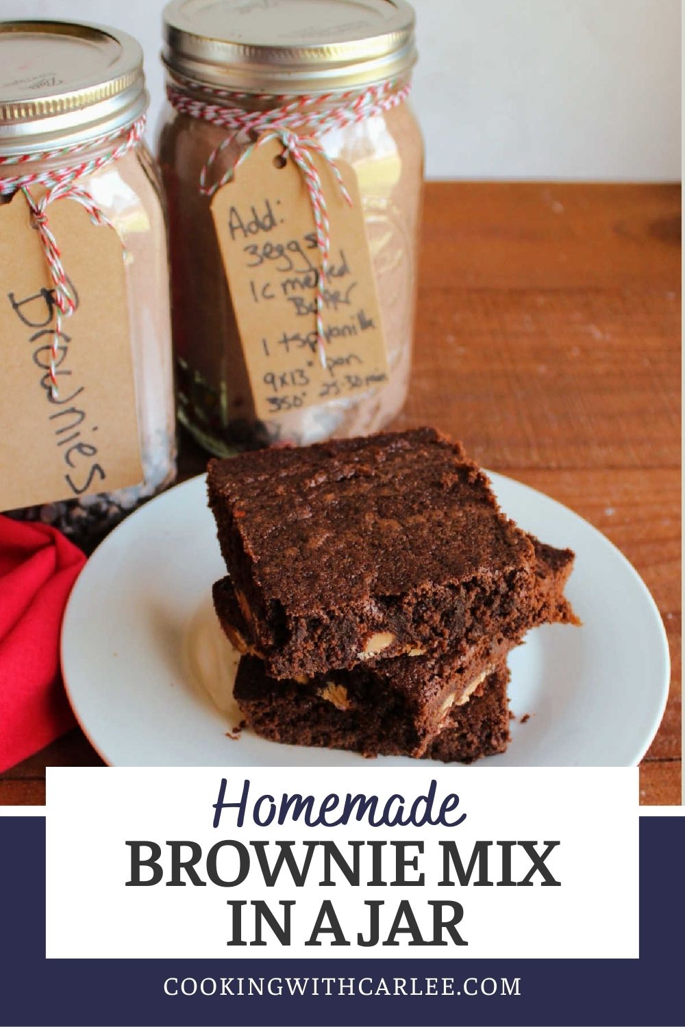 Make your own brownie mix so you can have rich fudgy homemade brownies at a moment's notice. Store the mix in glass jars or plastic bags and keep them for yourself or give them as simple gifts.
