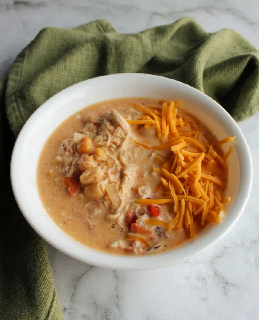 Creamy Buffalo Chicken Chili in the Slow Cooker