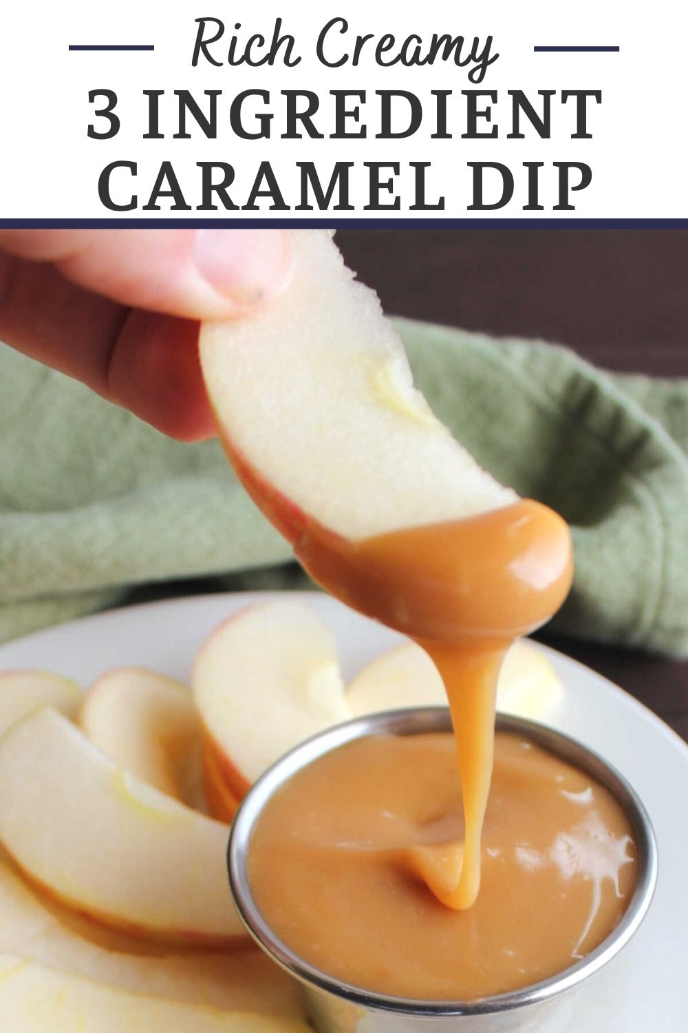 Make your own easy 3 ingredient caramel dip and slice up some apples to satisfy your sweet tooth in such a tasty way. This dip is simple to make, stores well and tastes amazing!