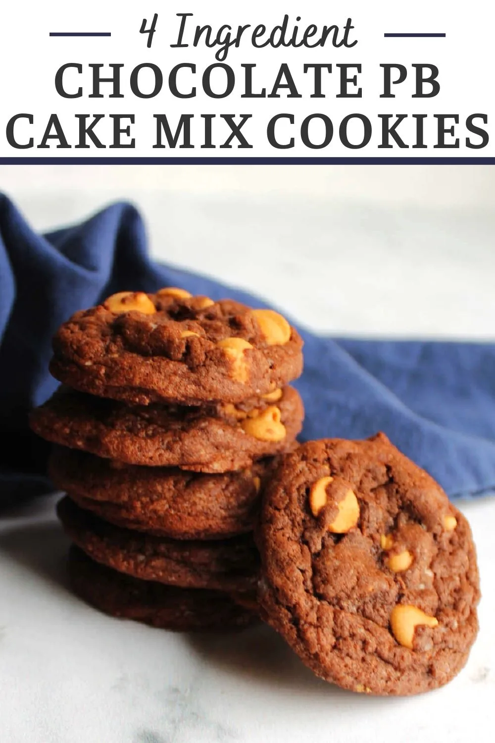Peanut butter chocolate cake mix cookies are the perfect way to make a sweet treat in a hurry. They only take 4 simple ingredients and a few minutes to put together, but that can be out little secret. Everyone else can think you worked hard baking up a delicious dessert.