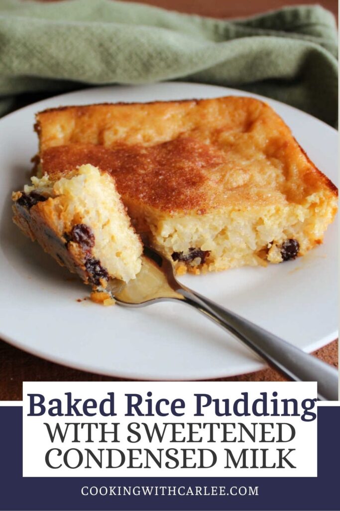 Baked rice pudding with sweetened condensed milk is such a easy and comforting dessert. Take leftover rice and a can of condensed milk and turn it into something classic and soothing.