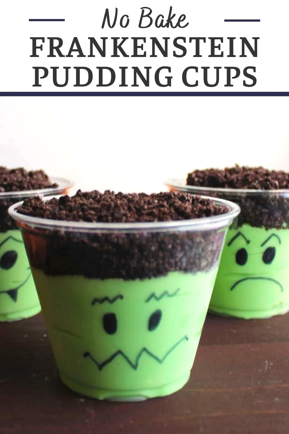 Make your Halloween festivities even sweeter and cuter with Frankenstein pudding cups. They are super simple to make and are perfect for classroom parties and more!