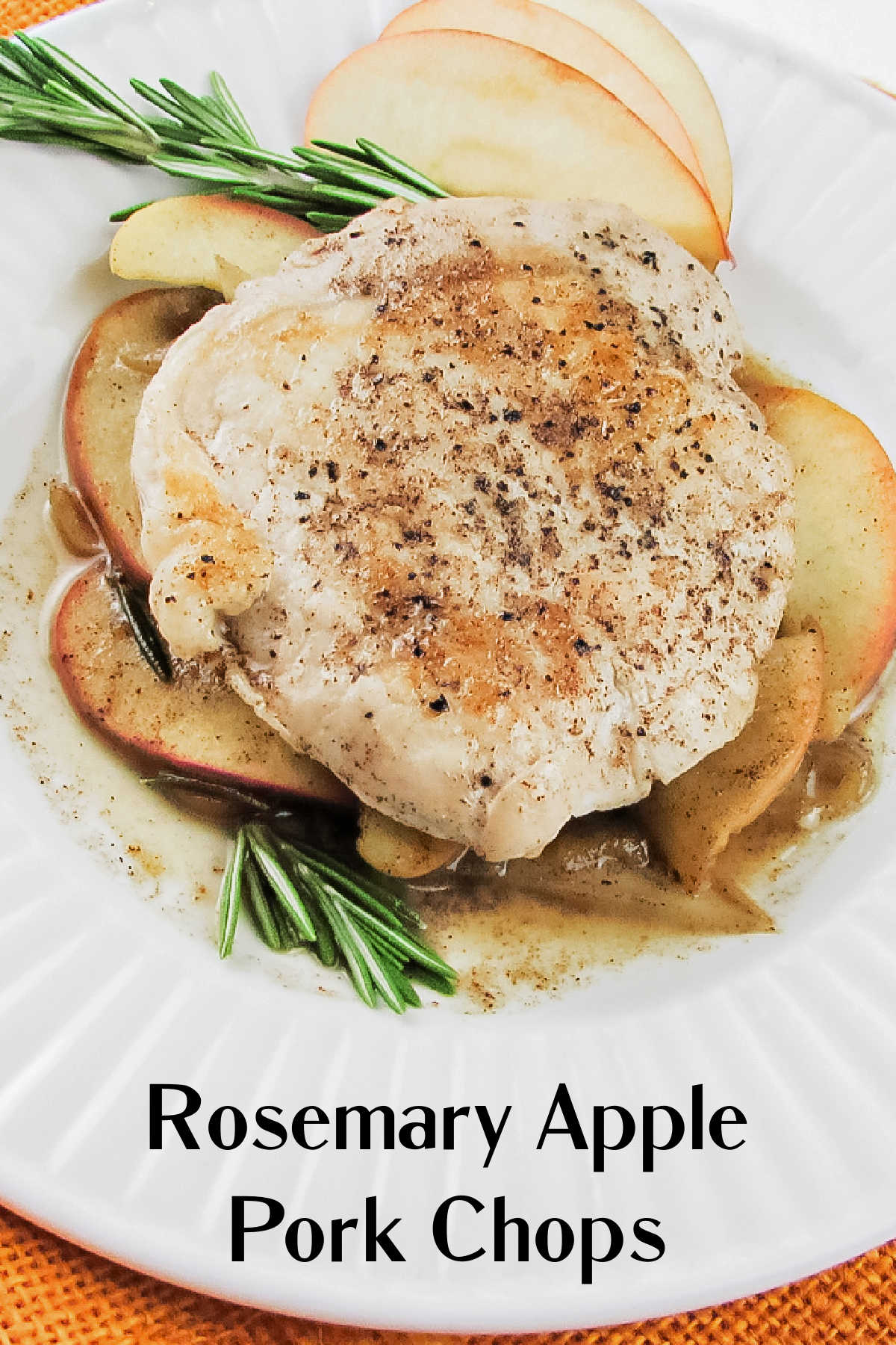 Apple rosemary pork chops is a perfect fall meal. It is quick tasty skillet supper that is full of autumnal flavors