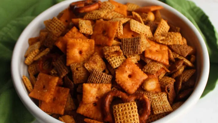 bowl of taco chex mix