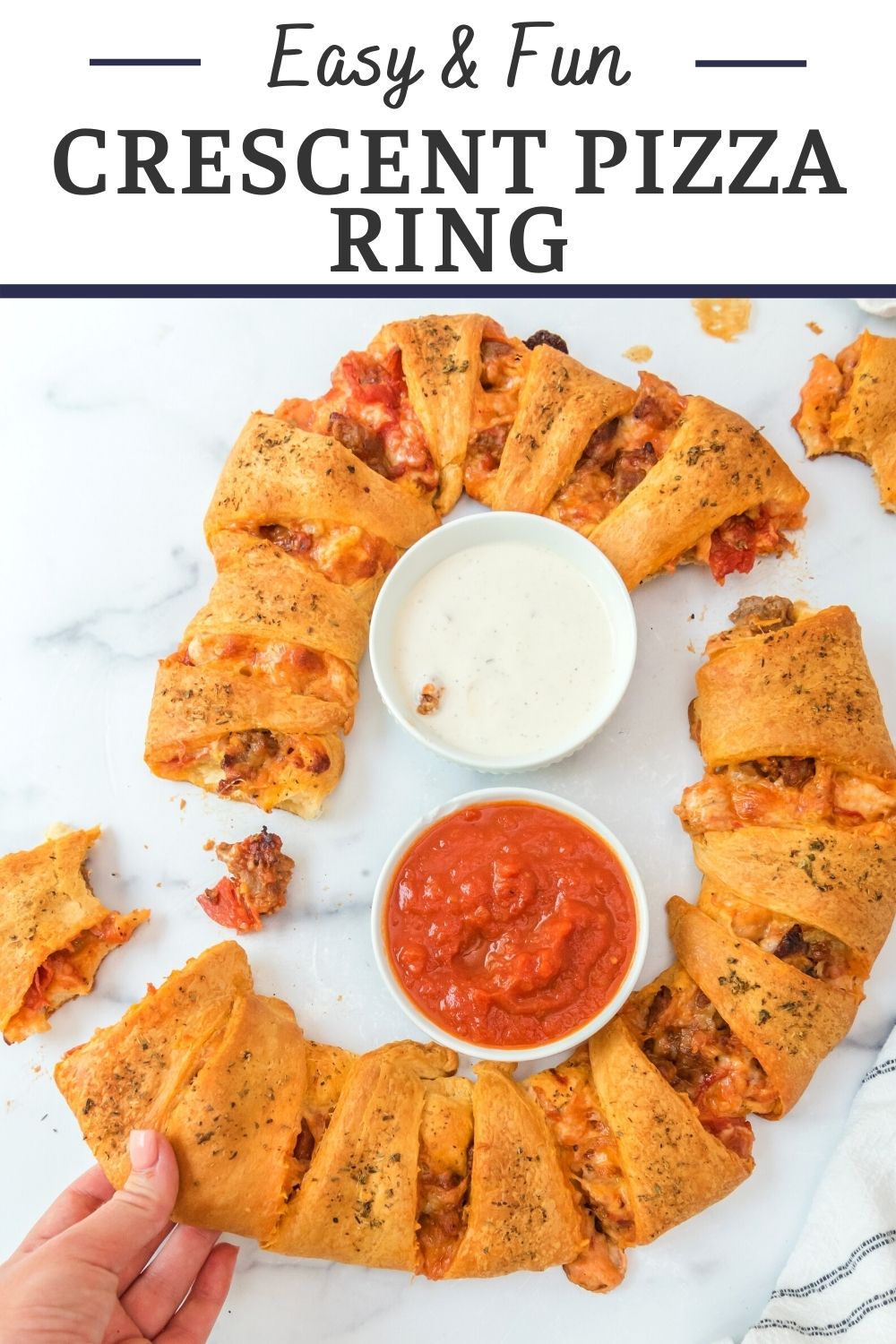 Make pizza night even more fun with this pizza crescent ring. It is quick and easy to make and tastes amazing.