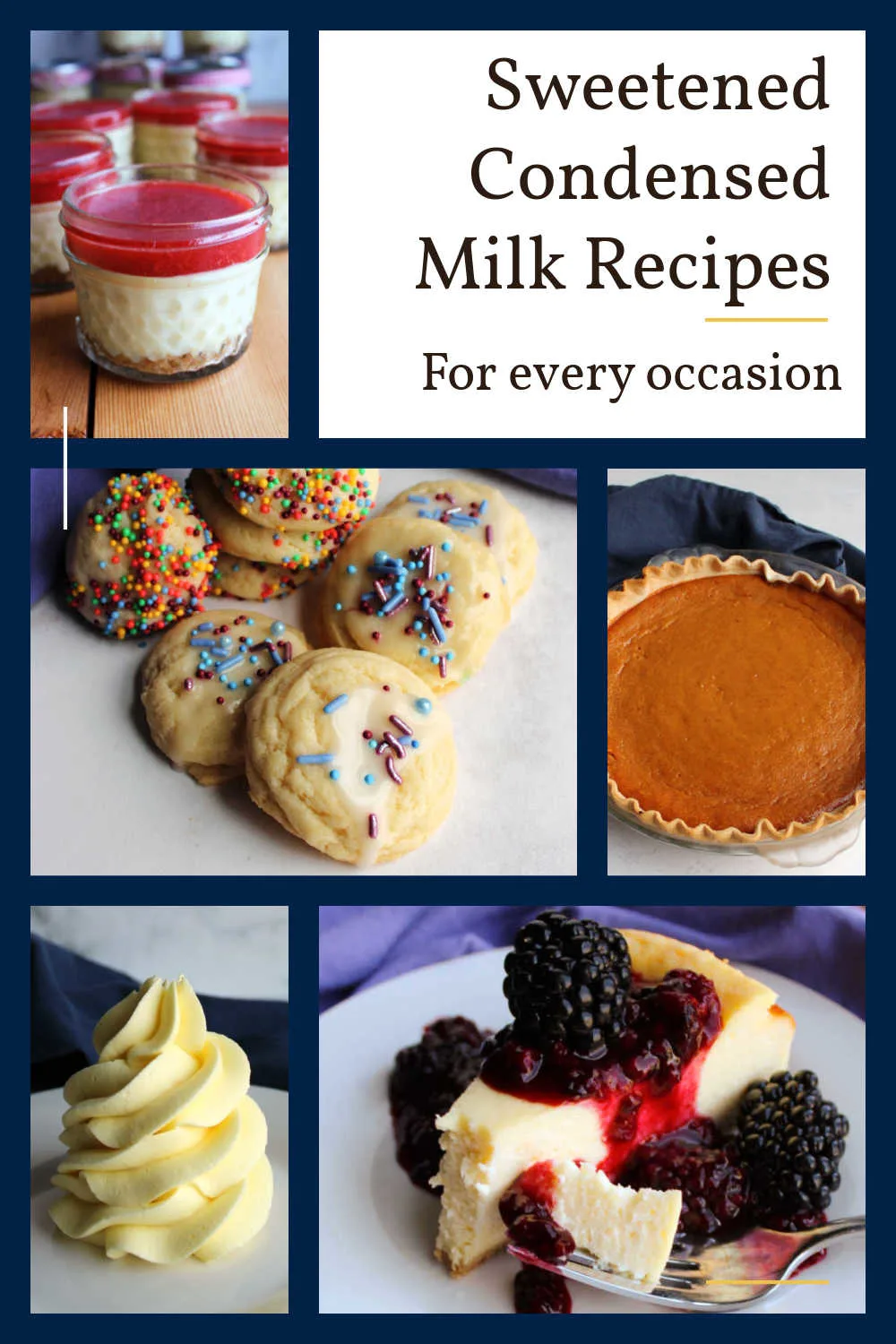 Having a can or two of condensed milk in the pantry means you are always a good recipe away from a great dessert. This collection of sweetened condensed milk recipes all contain some of that rich sweet goodness that makes for an extra special treat. No matter the occasion, there is sure to be an option that will satisfy your sweet tooth.