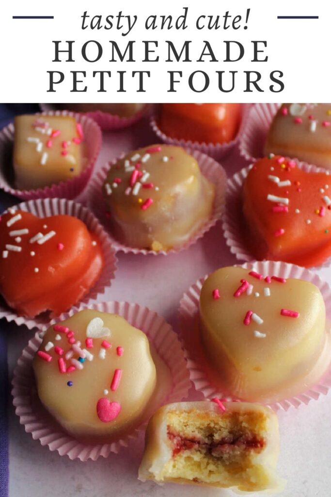 Homemade petit fours are like having a little bite of buttery pound cake with a raspberry filling and tasty glaze. While they do require a few steps to make, they aren't hard to do and they taste amazing.