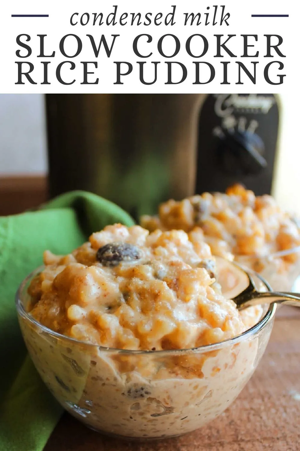 This creamy slow cooker rice pudding has the goodness of sweetened condensed milk and cinnamon cooked inside. It is slightly caramelized, really comforting and so easy to make.