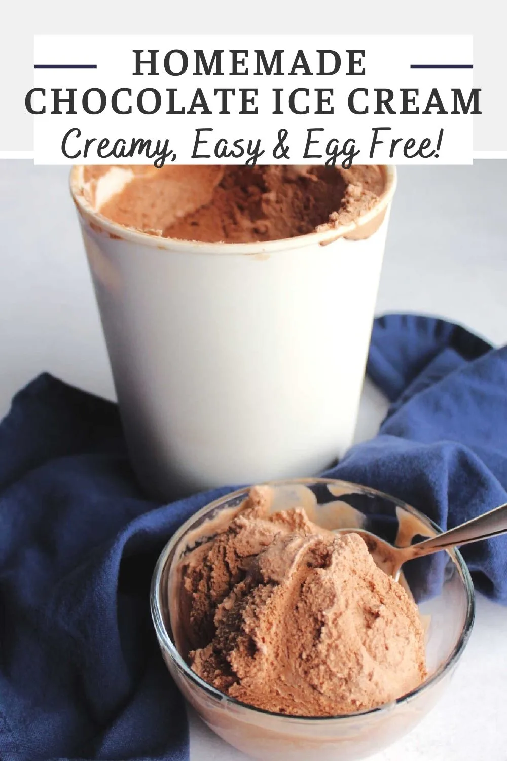 This creamy delicious homemade chocolate ice cream could not be easier to make. This egg free recipe makes getting the base in the churner fast and the results are smooth and tasty.