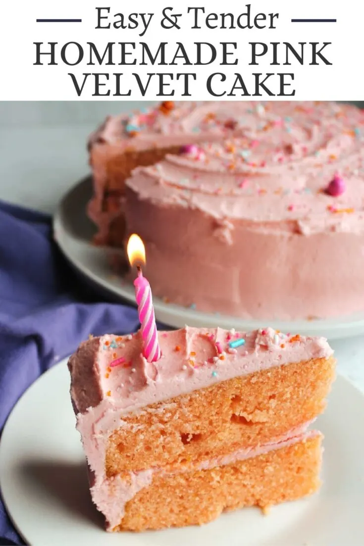homemade pink velvet cake