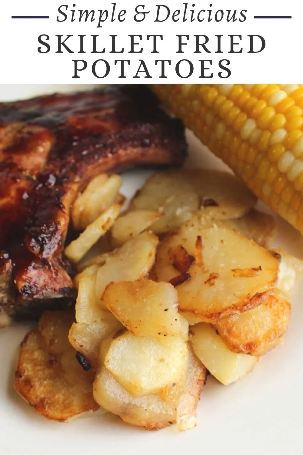 This fried potatoes recipe is the perfect side for any main dish. The skillet potatoes are one of our favorite ways to enjoy the simple flavor of tasty spuds.
