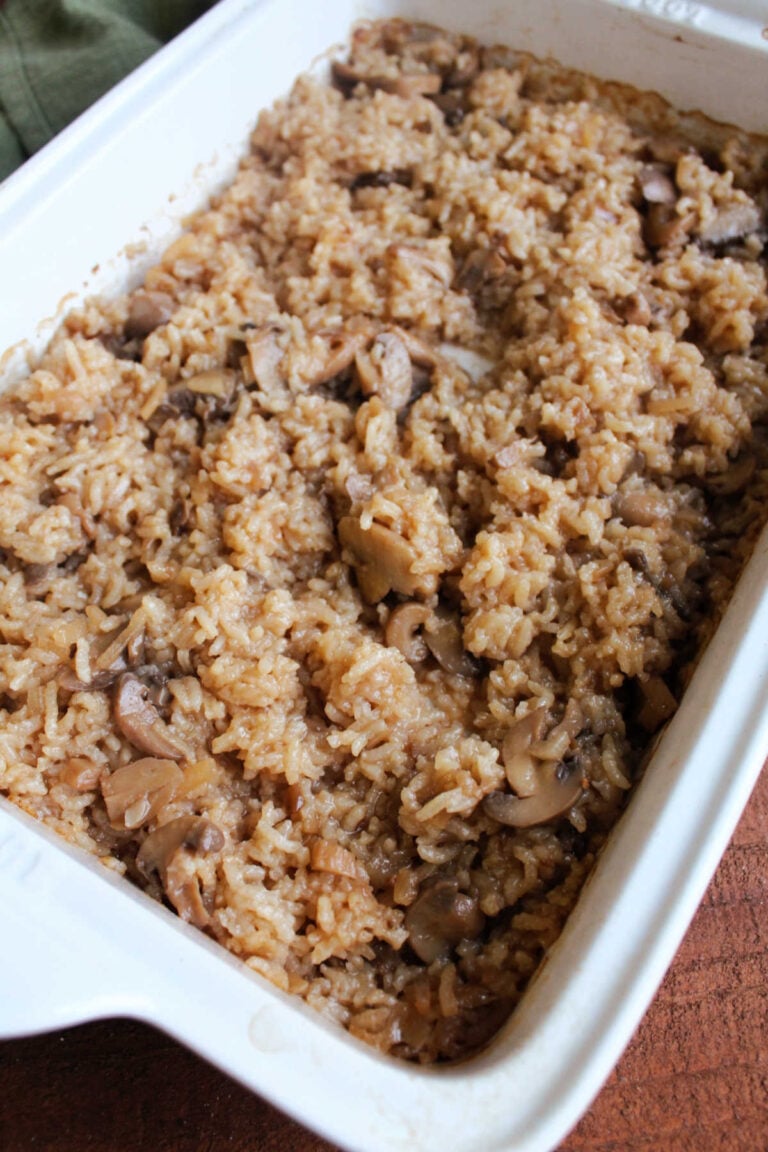 Grandma's Baked Rice With Mushrooms Cooking With Carlee
