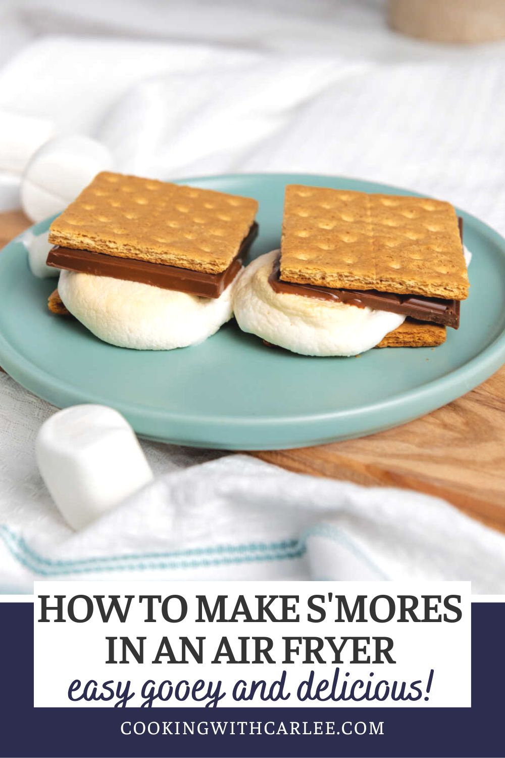 If you are craving toasty gooey s'mores, but don't want to build a campfire, you are in the right place. I'll show you how to make s'mores in an air fryer for a quick and easy treat.