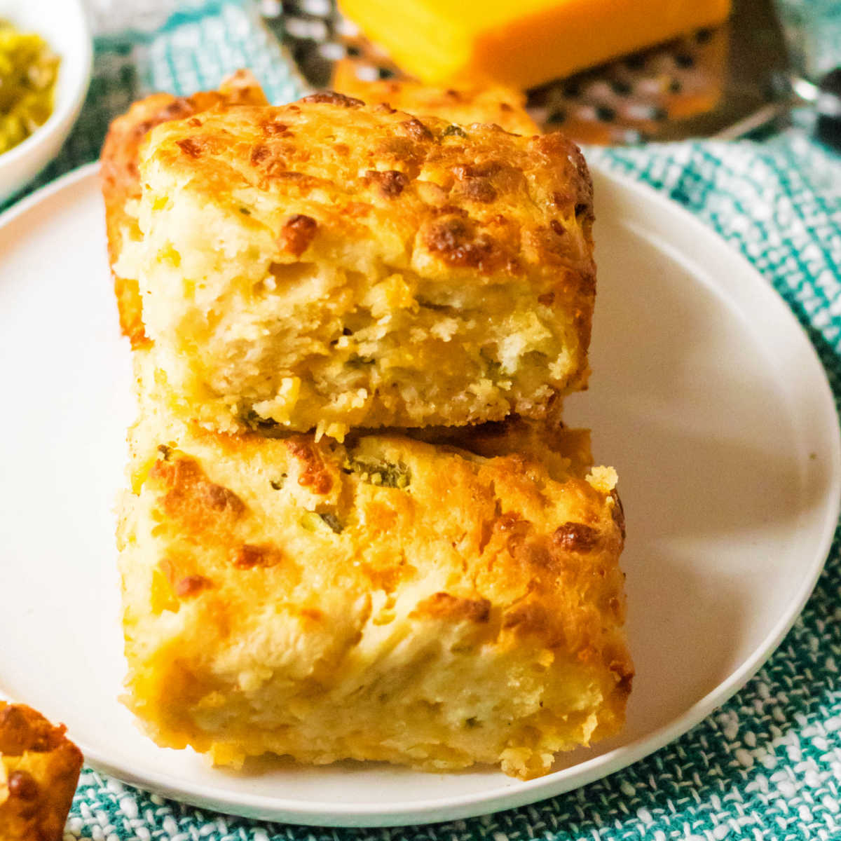 Cheddar Jalapeno Butter Swim Biscuits