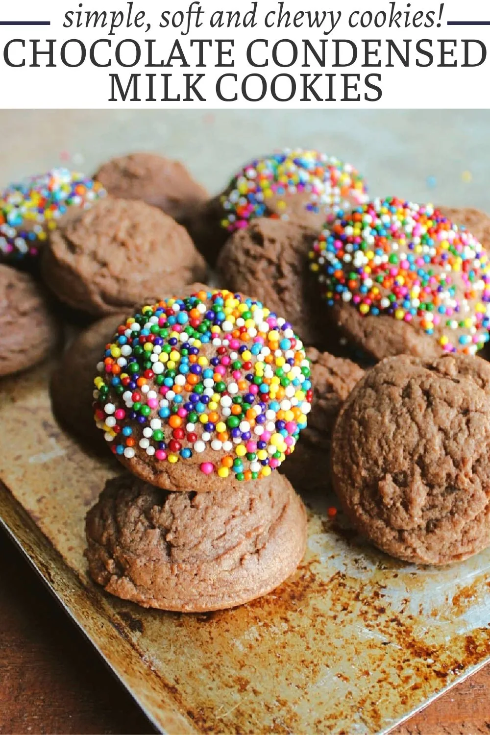This chocolate condensed milk cookies recipe uses basic ingredients to make the best chewy cookies. The simple flavor and ingredient list is sure to win you over.